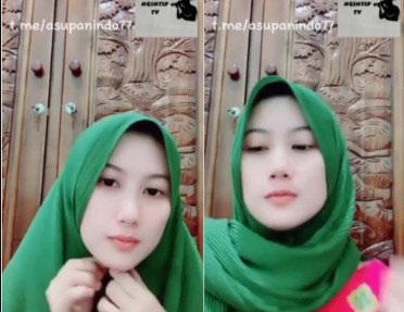 Lyra Hijab Hijau Putih Mulus Suka VCS